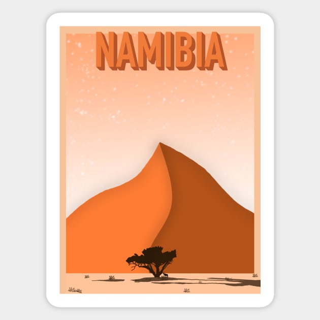 Namibia Travel Poster Sticker by Rosemogo